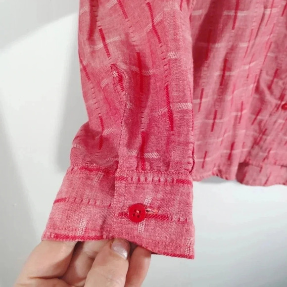 Vintage Gitano Button Down Shirt 100% Cotton Roll Tab Sleeve 24 44 Camp 24W - Picture 10 of 12